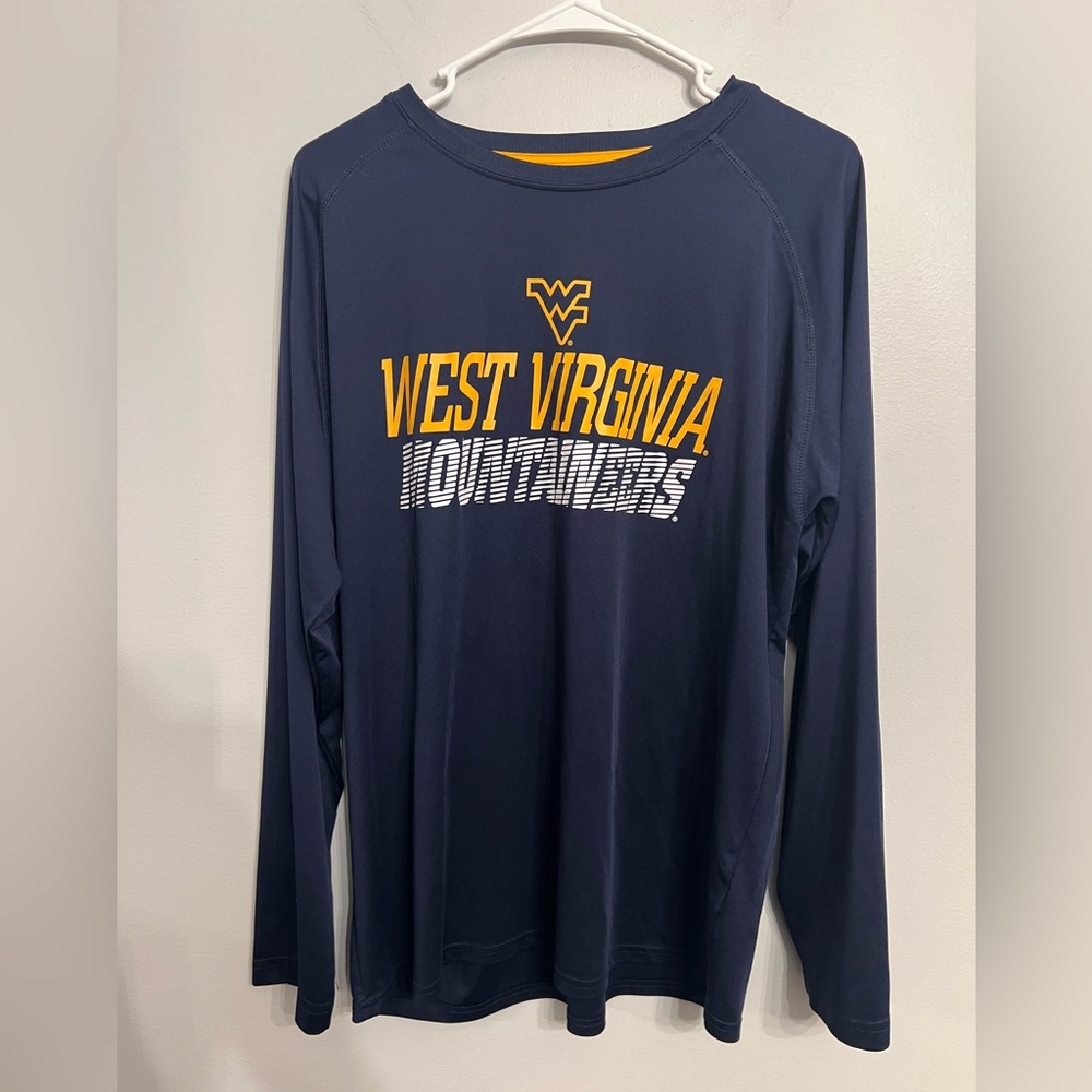 West Virginia Mountaineers Navy Long-Sleeve Performance Tee